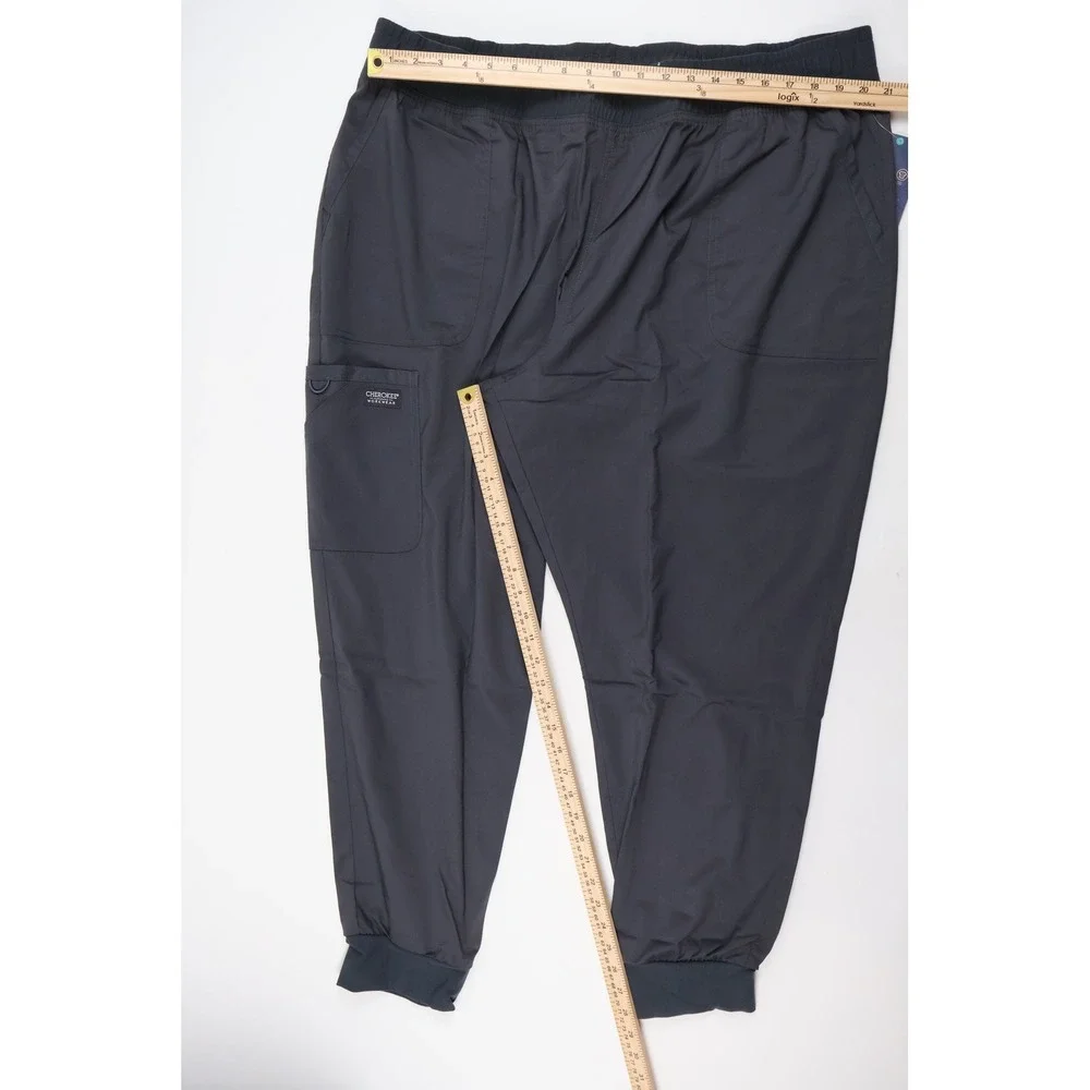 Cherokee Workwear Revolution Jogger Scrub Pants Pewter Gray 3XL NWT